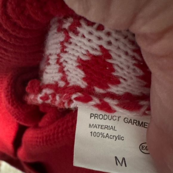 Alpaca Women Turtleneck Loose Print Christmas Long Sweater Dress with Pockets M - Picture 12 of 12